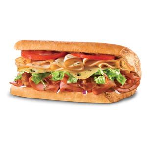 Order Honey Bacon Club Sub food online from Quiznos Sub Catering store, Chicago on bringmethat.com
