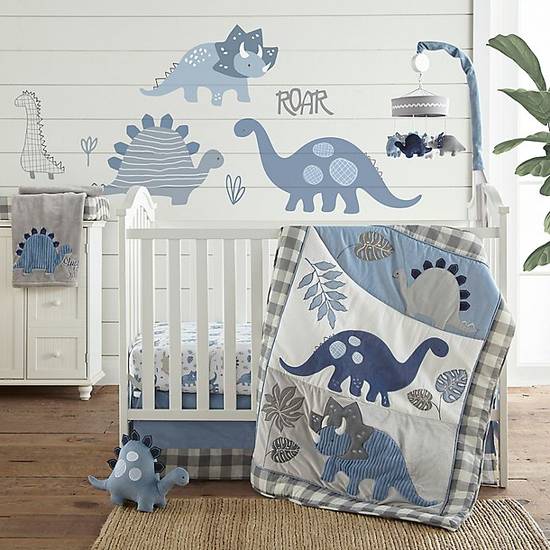 Order Levtex Baby® Kipton 4-Piece Crib Bedding Set in Blue food online from Bed Bath & Beyond store, Lancaster on bringmethat.com