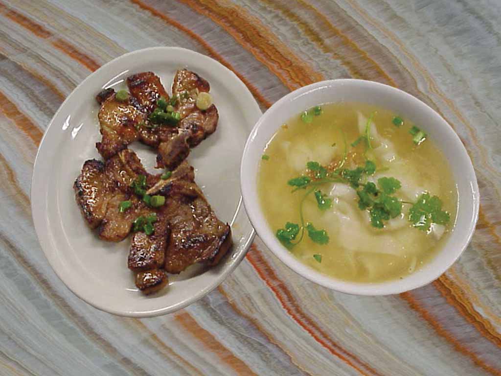 Order 119. Grilled Pork Chop Noodle Soup food online from San Sun store, San Francisco on bringmethat.com