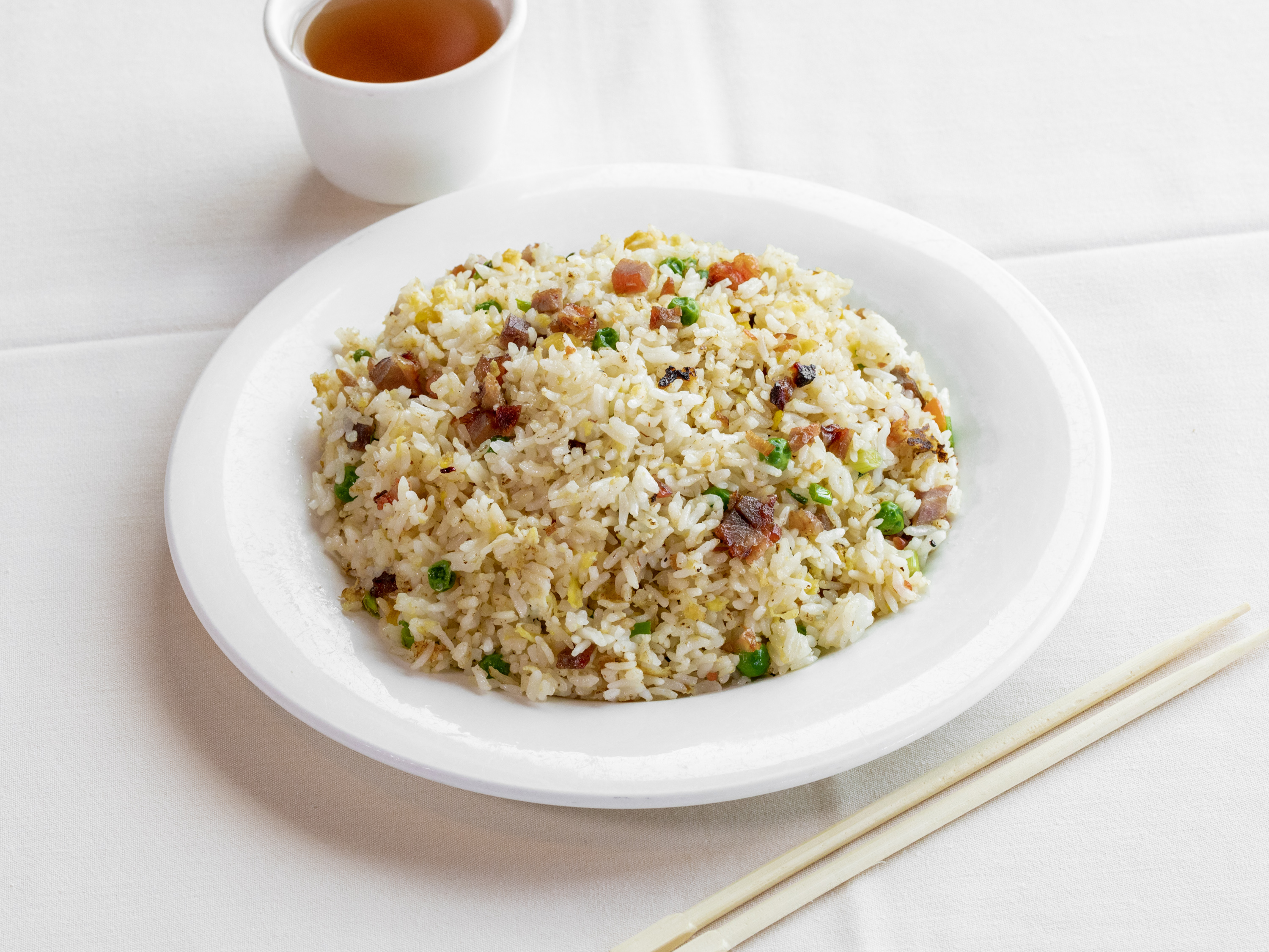 Order Fried Rice with BBQ Pork 叉烧炒饭 food online from House Of Wong Restaurant store, Honolulu on bringmethat.com