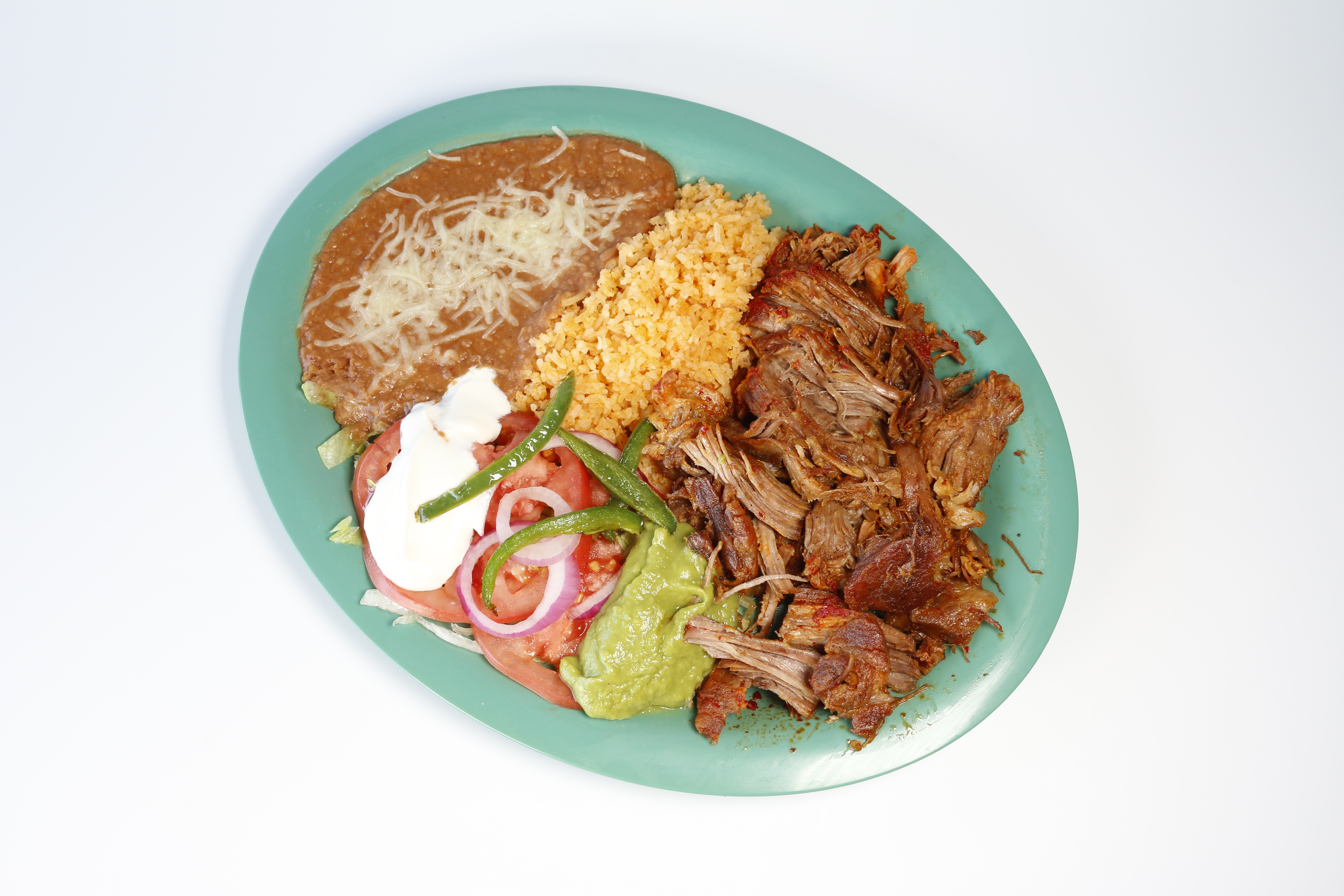 Order Carnitas Plate food online from Guerrero Taqueria 3 store, Daly City on bringmethat.com