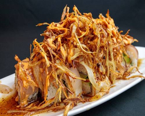 Order Lady in Red Roll food online from Sushi Factory store, Azusa on bringmethat.com
