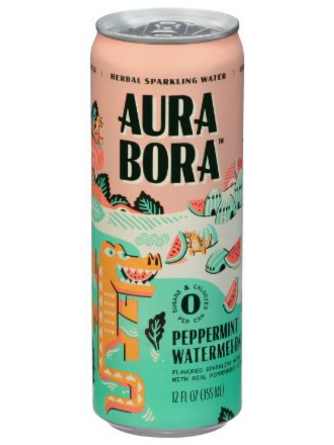 Order Aura Bora Peppermint Watermelon Sparkling water (12 oz) food online from Stock-Up Mart store, Houston on bringmethat.com