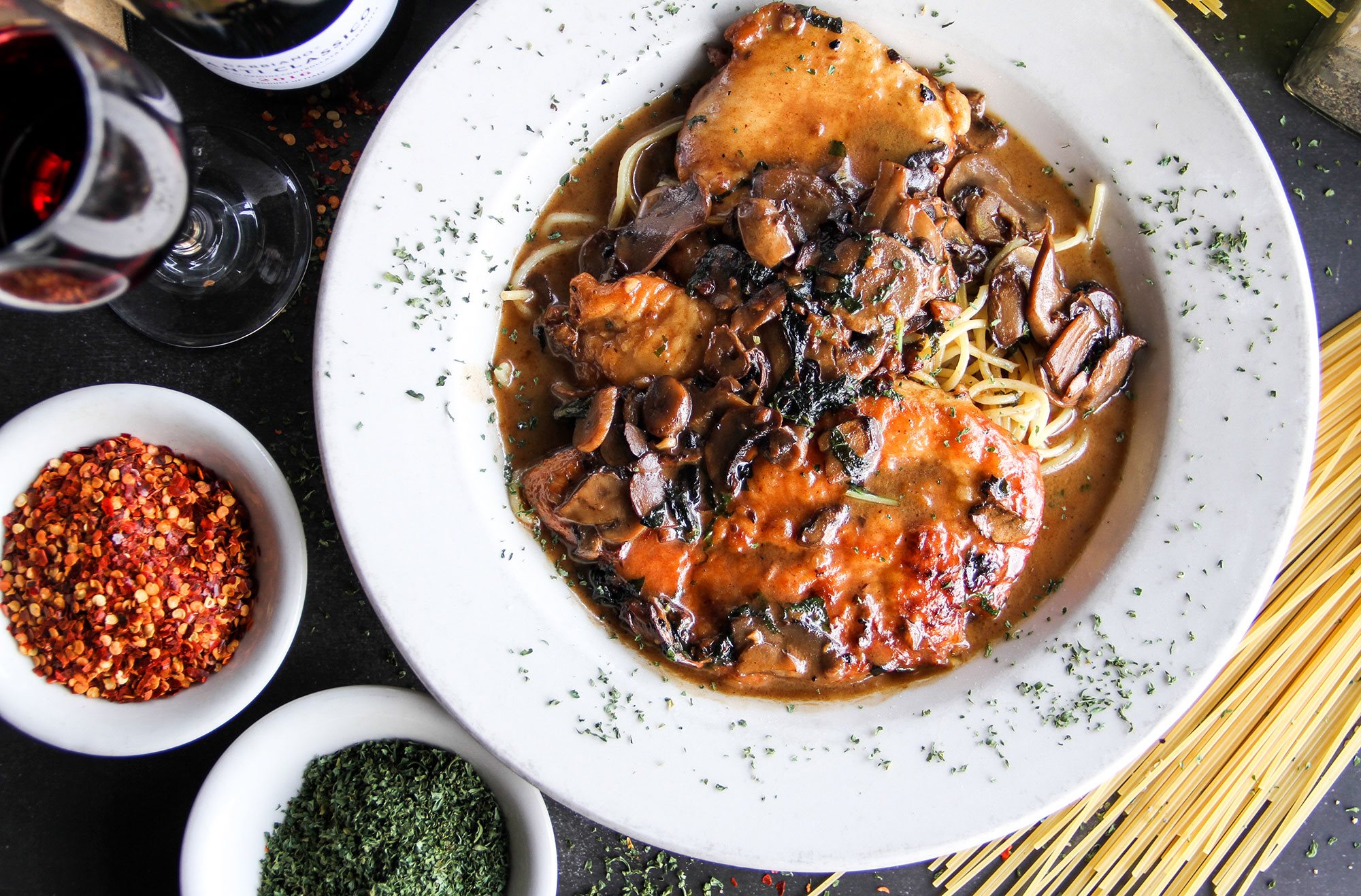 Order CHICKEN MARSALA food online from Pisano Pizzeria store, Kennesaw on bringmethat.com
