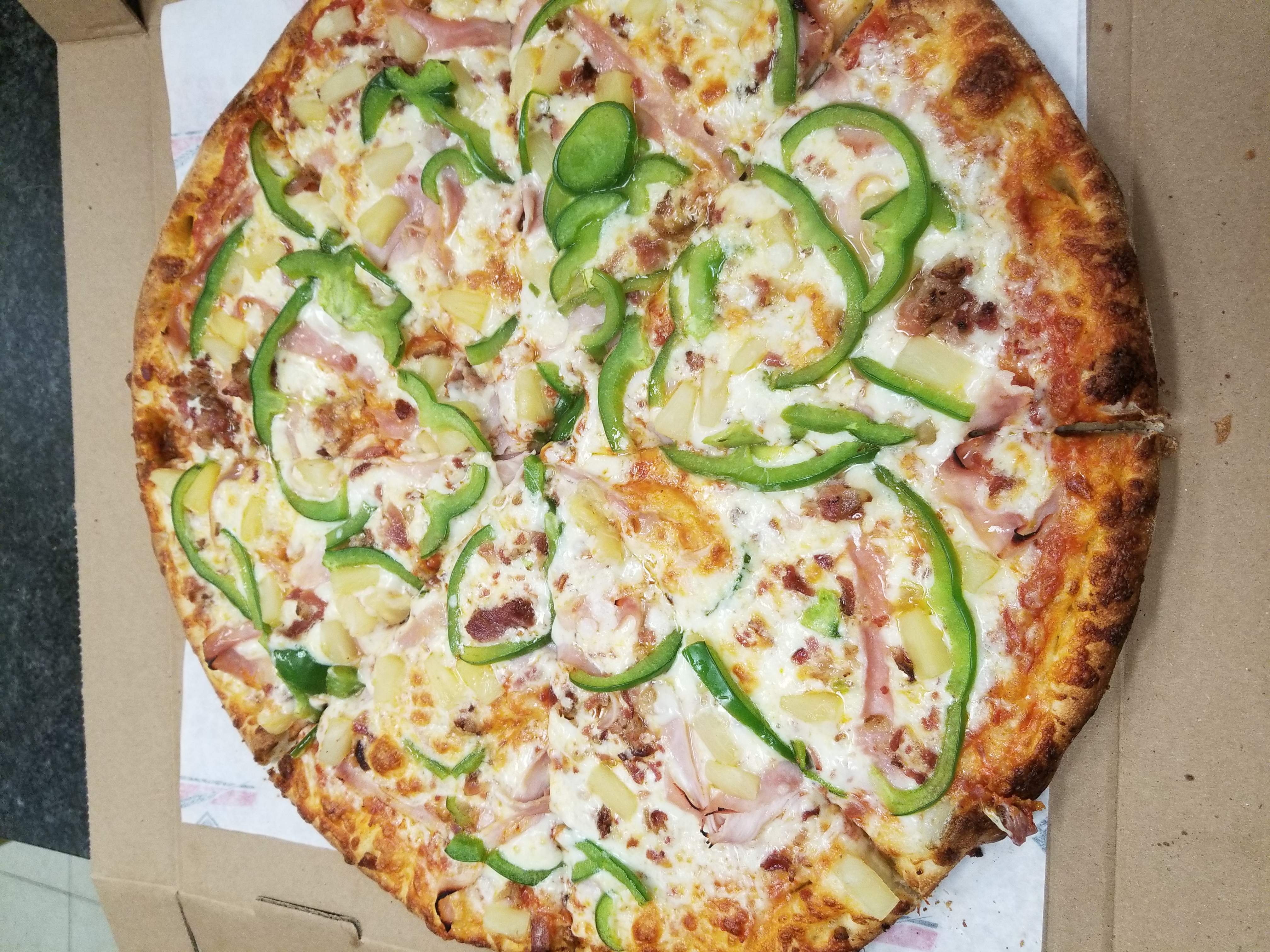 Order Hawaiian Pizza food online from Rome pizza (catering) store, Boston on bringmethat.com