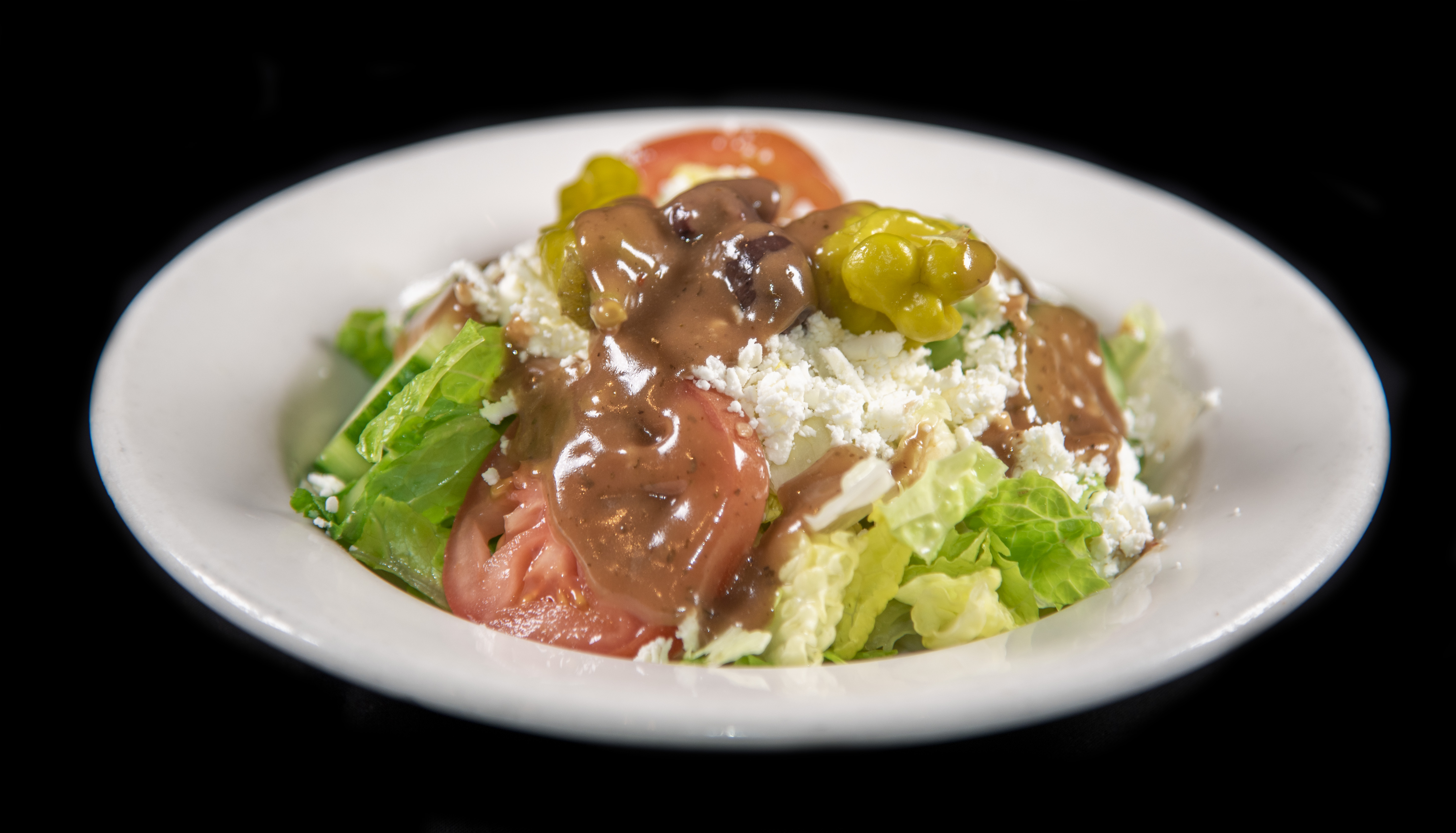Order Greek Salad food online from Mozzarella di bufala store, San Francisco on bringmethat.com