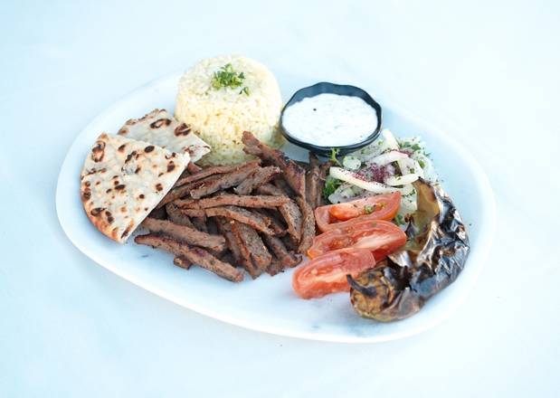 Order Beef Gyro Plate food online from Elenas Greek Armenian Cuisine store, Glendale on bringmethat.com