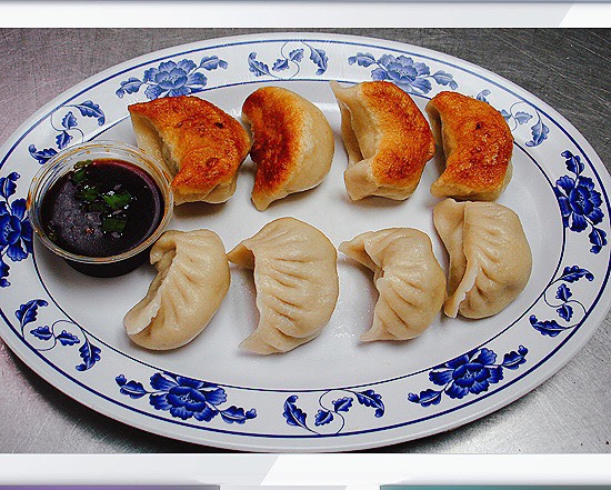Order 15. Fried Dumplings food online from Red Apple Chinese Restaurant store, Waterloo on bringmethat.com