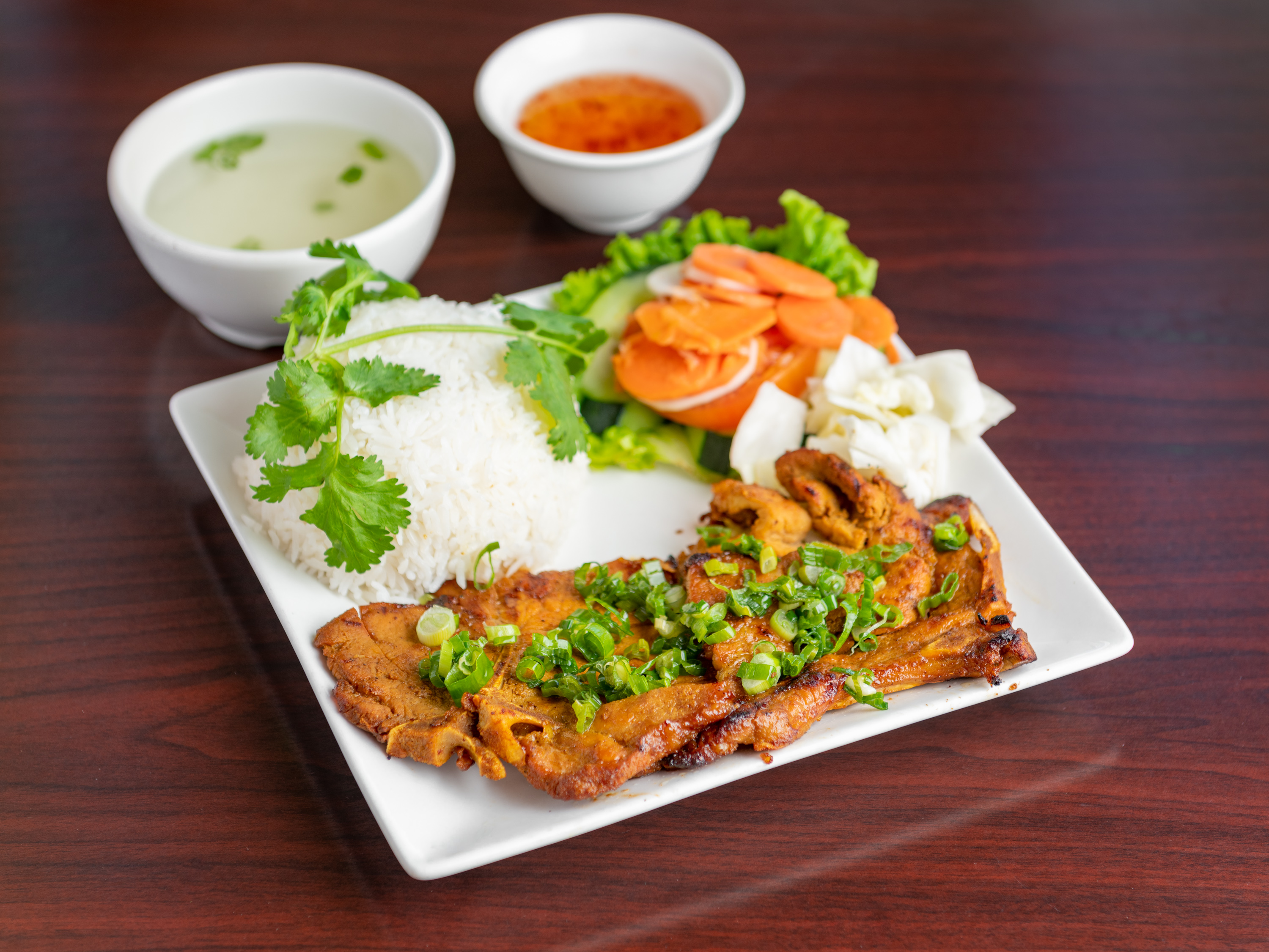 Order C1. Grilled Pork Chop Rice Plate food online from Datpho store, Spring on bringmethat.com