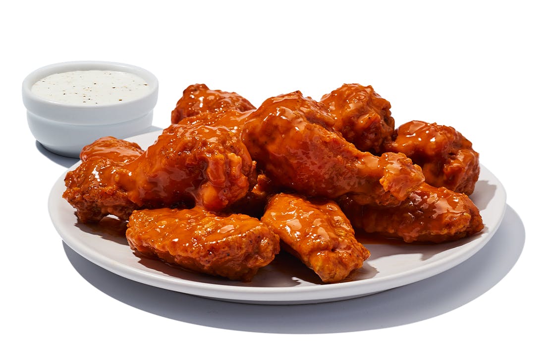 Order Bone In Wings - 10 Pieces food online from Penny Five Star Pizza store, Lake Odessa on bringmethat.com