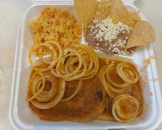 Order Chile Relleno Plate  food online from Melo Burger store, Inglewood on bringmethat.com