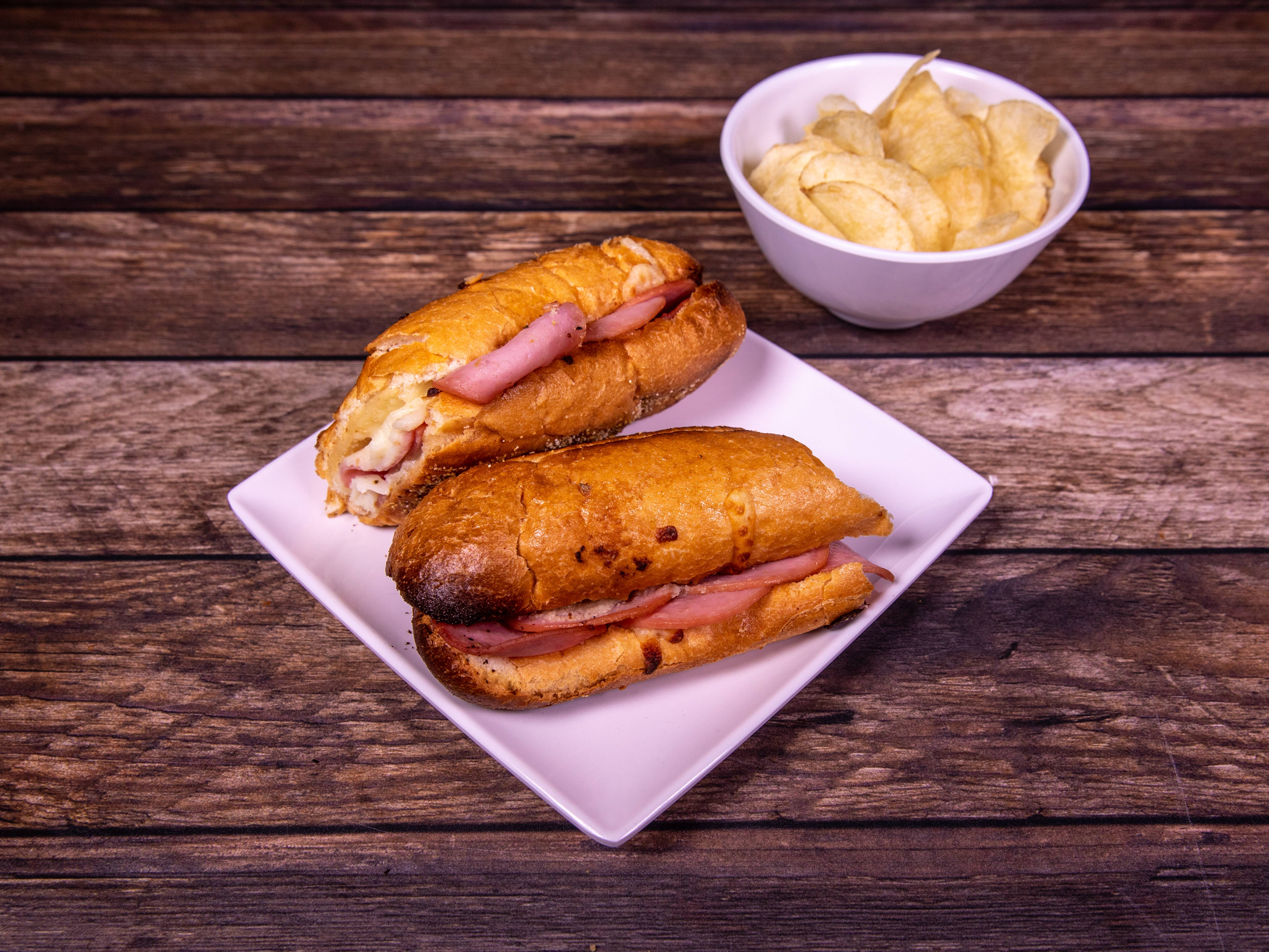 Order Ham and Cheese Sandwich food online from Mamas Pizza store, Arlington on bringmethat.com