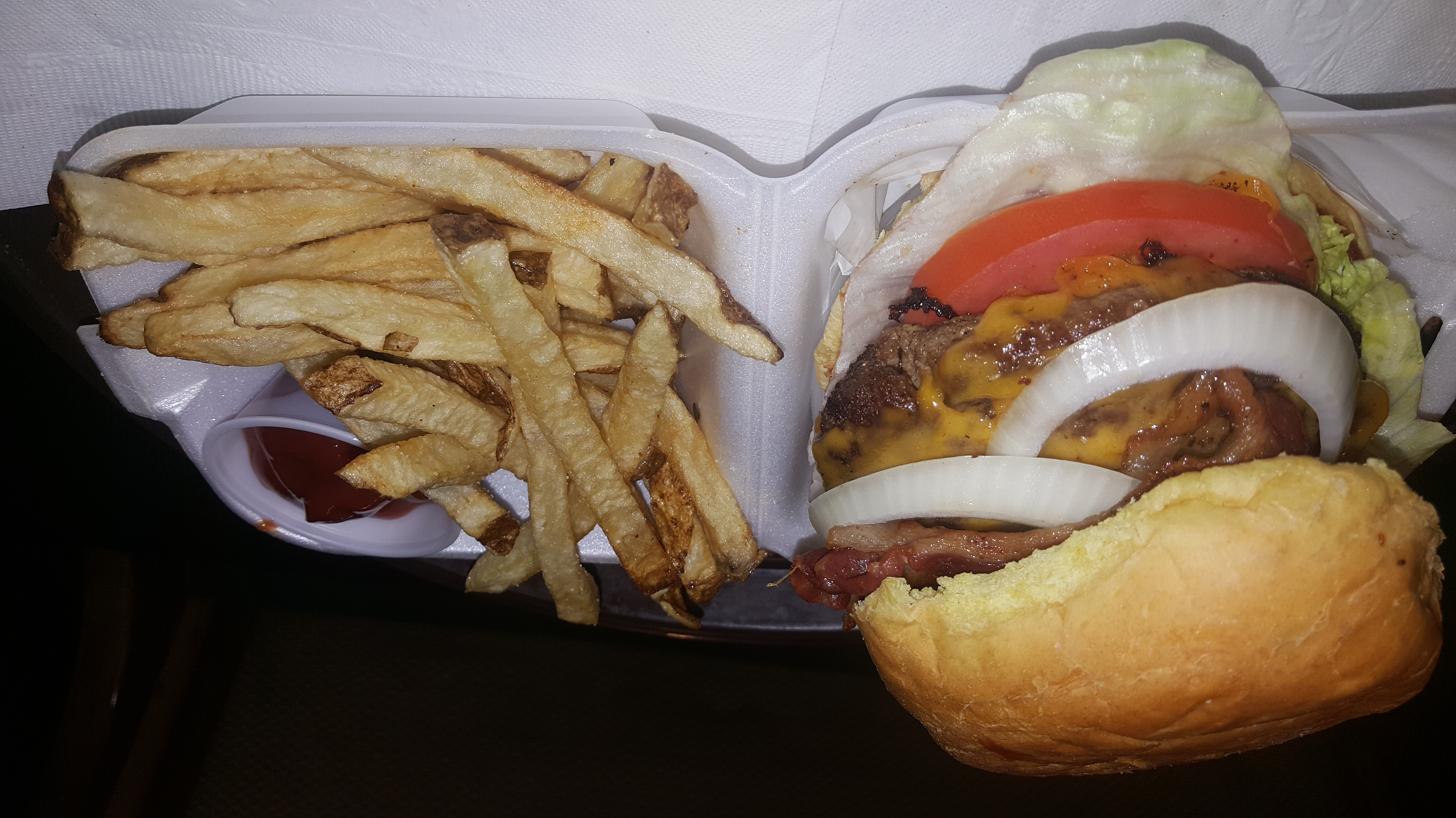Order Bacon Cheese Burger   food online from Gibbie's Restaurant & Pub store, Morgantown on bringmethat.com