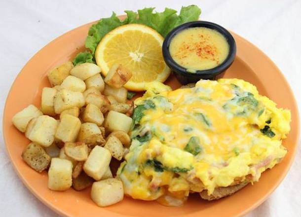 Order Open-Faced Smothered Croissant food online from Scramblers store, Maumee on bringmethat.com