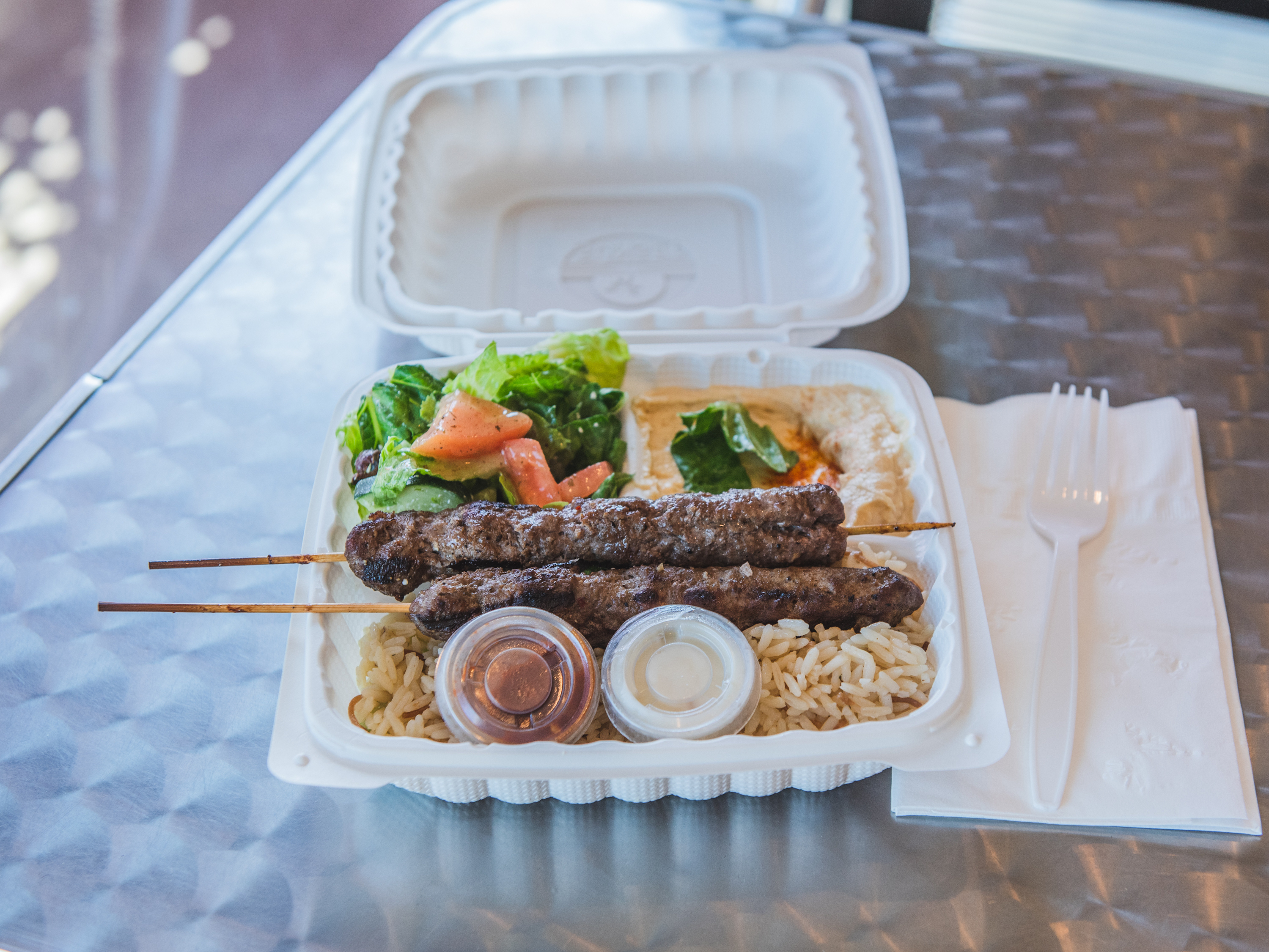 Order Kefta (Lule) Kebab food online from Mediterranean Cafe store, Pasadena on bringmethat.com
