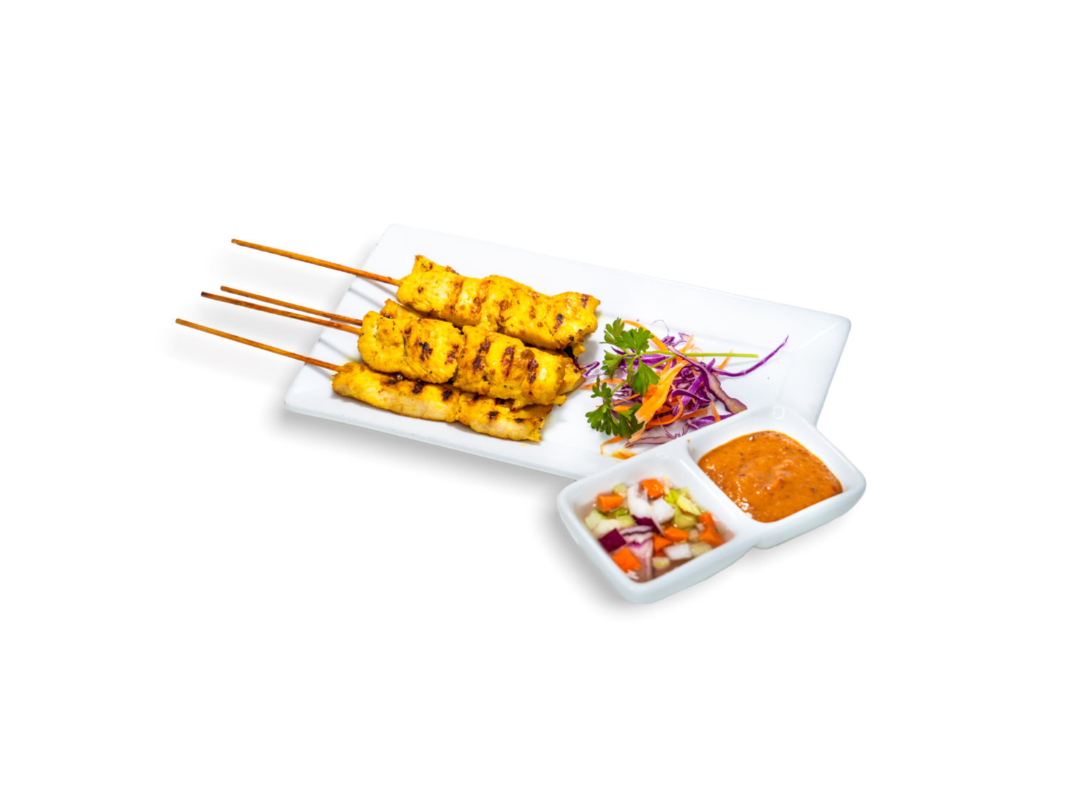 Order Satay Chicken food online from Thai On Main store, Seal Beach on bringmethat.com