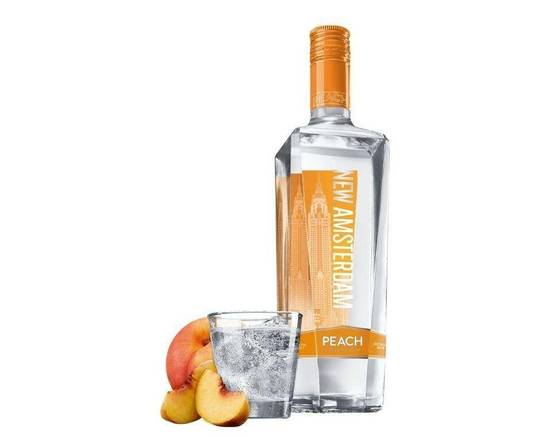 Order New Amsterdam peach 1L  food online from House Of Wine store, New Rochelle on bringmethat.com