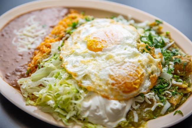 Order Chilaquiles food online from El Famous Burrito store, Glendale Heights on bringmethat.com
