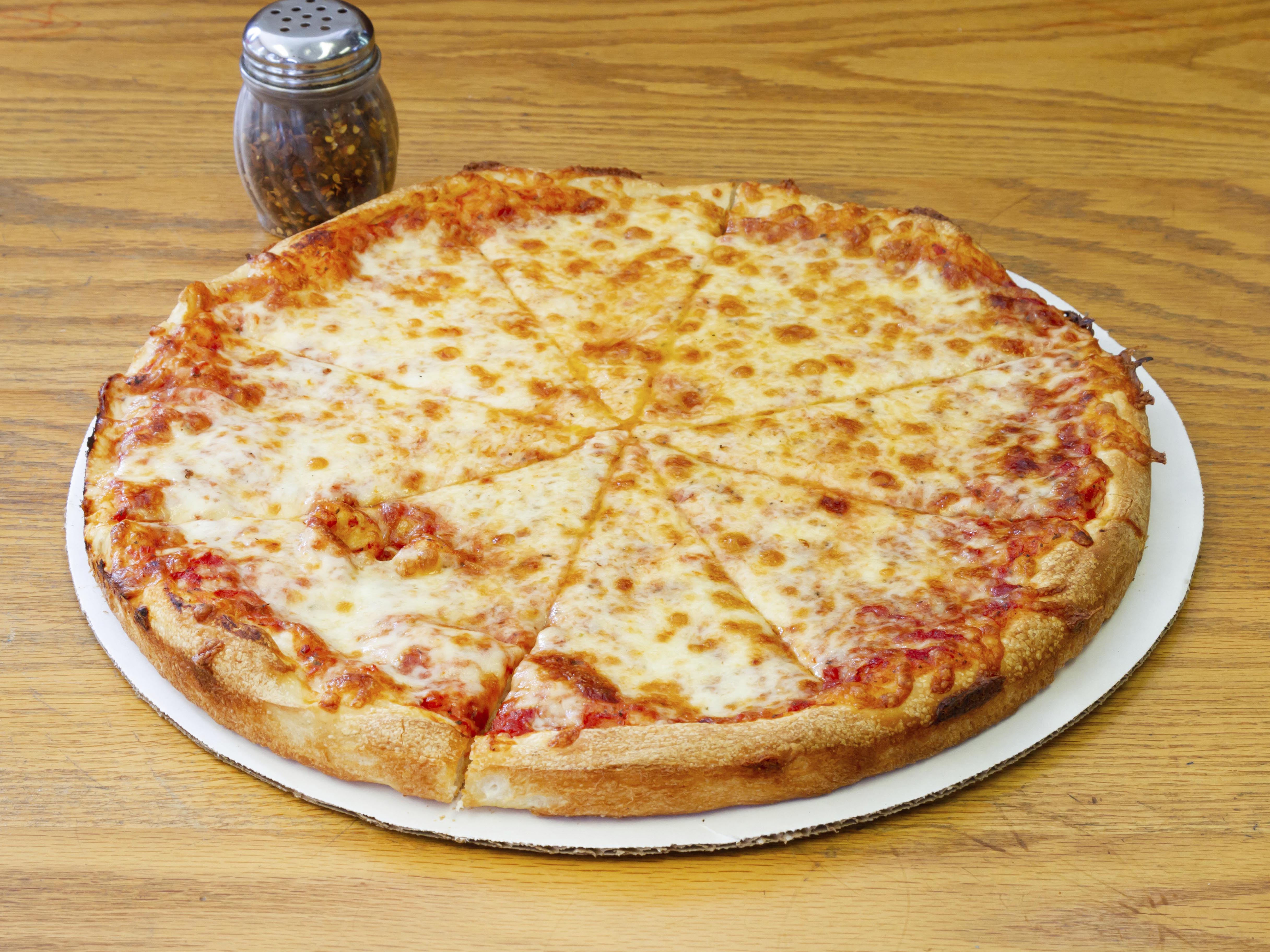Order 7. Large Cheese Pizza Special food online from Romanzza Pizzeria & More store, Quincy on bringmethat.com