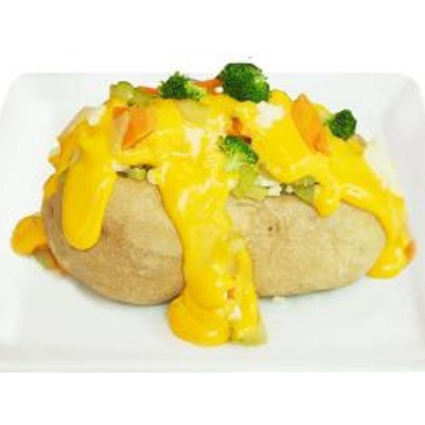 Order 25. Steamed Veggies and Cheese Potato food online from Salad Farm store, Sherman Oaks on bringmethat.com