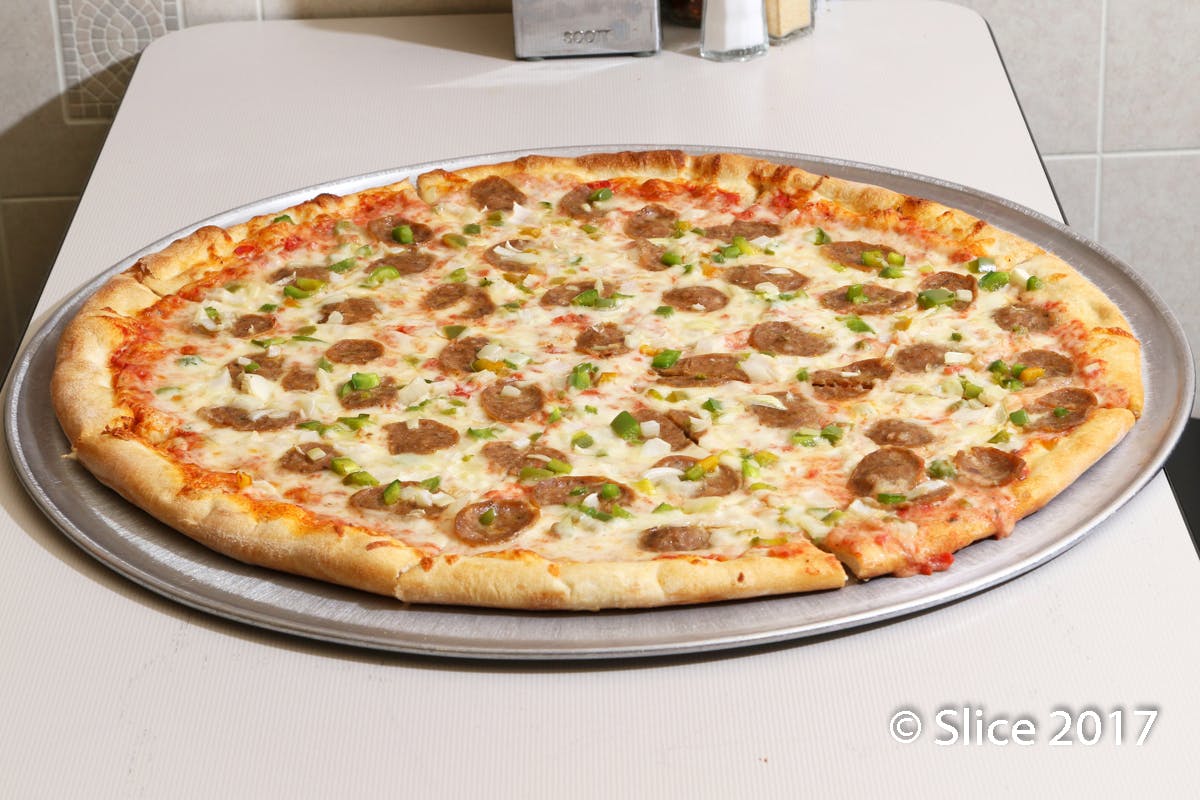 Order Sausage Pizza - Medium 14'' food online from Filippos Famous Pizza store, New Brunswick on bringmethat.com