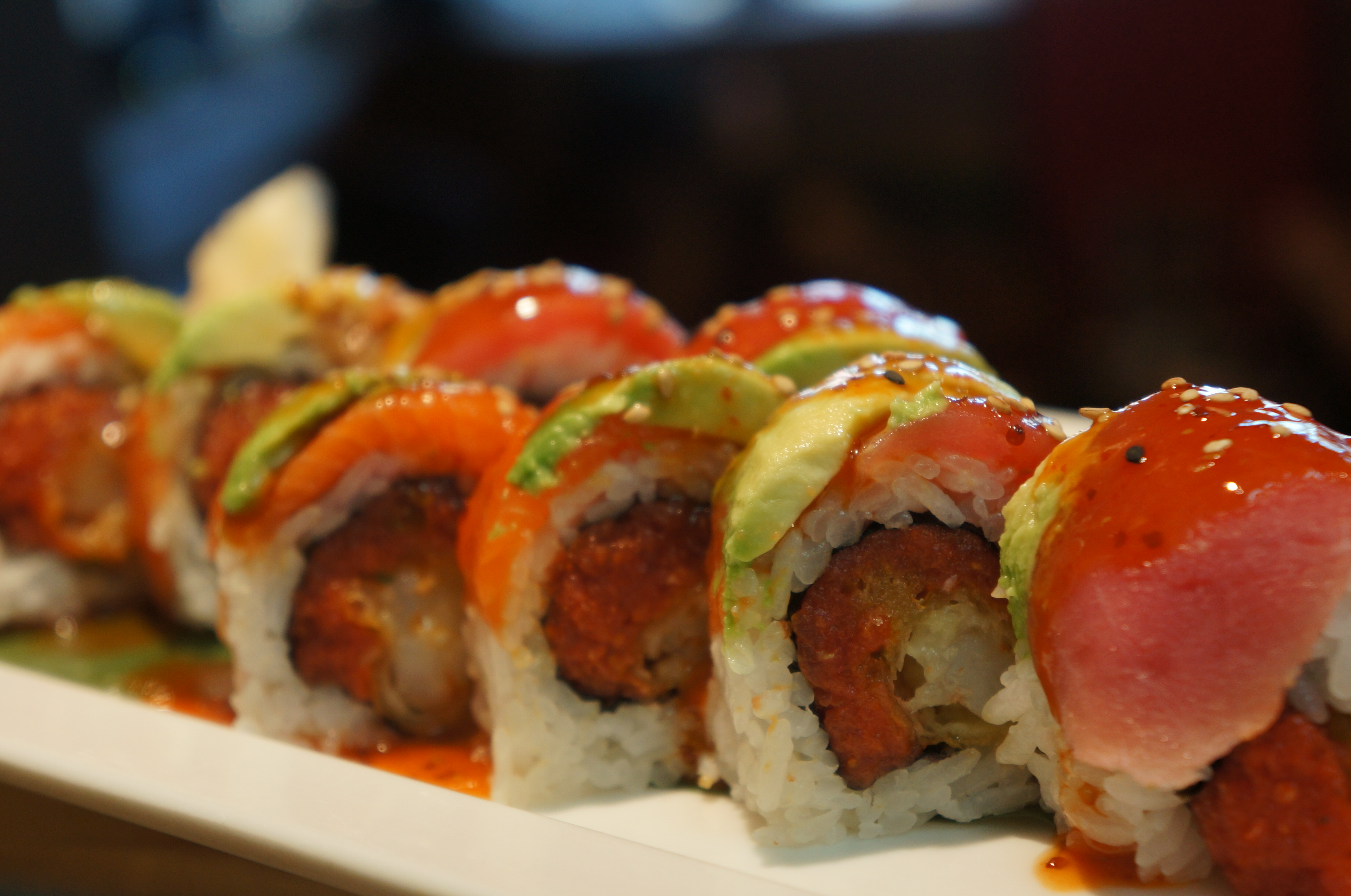 Order Spicy Fantasy Roll food online from Ki Sushi & Sake Bar store, Buena Park on bringmethat.com