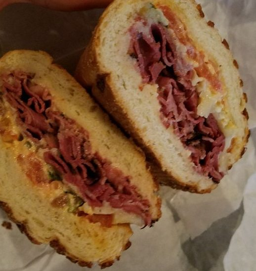 Order Hot Pastrami Sandwich food online from Lou's Cafe store, San Francisco on bringmethat.com