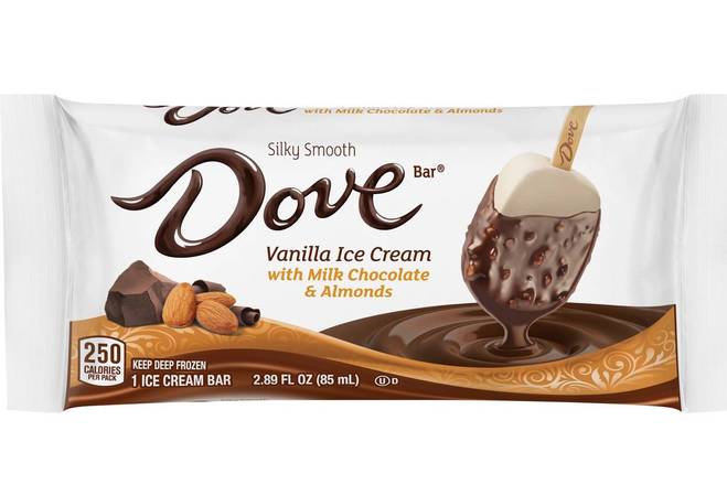 Order Dove, Almonds with Milk Chocolate and Vanilla Ice Cream Bar  food online from Abc Discount Store store, San Diego on bringmethat.com