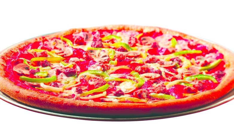 Order The Works Pizza food online from Papa Gino's store, Weymouth on bringmethat.com