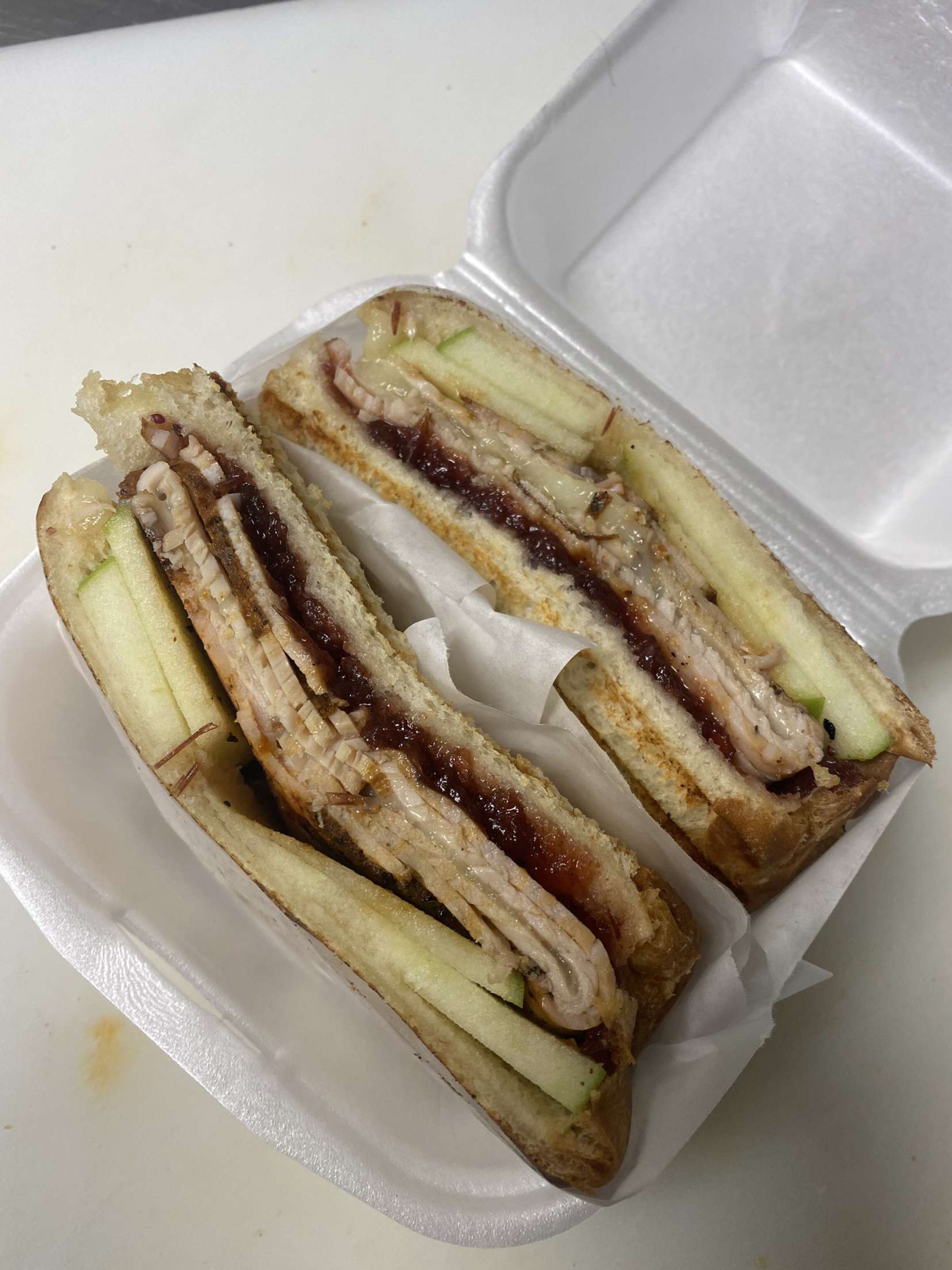 Order Turkey Apple Cranberry Sandwich food online from Trunnell Gourmet Deli On 54 store, Owensboro on bringmethat.com