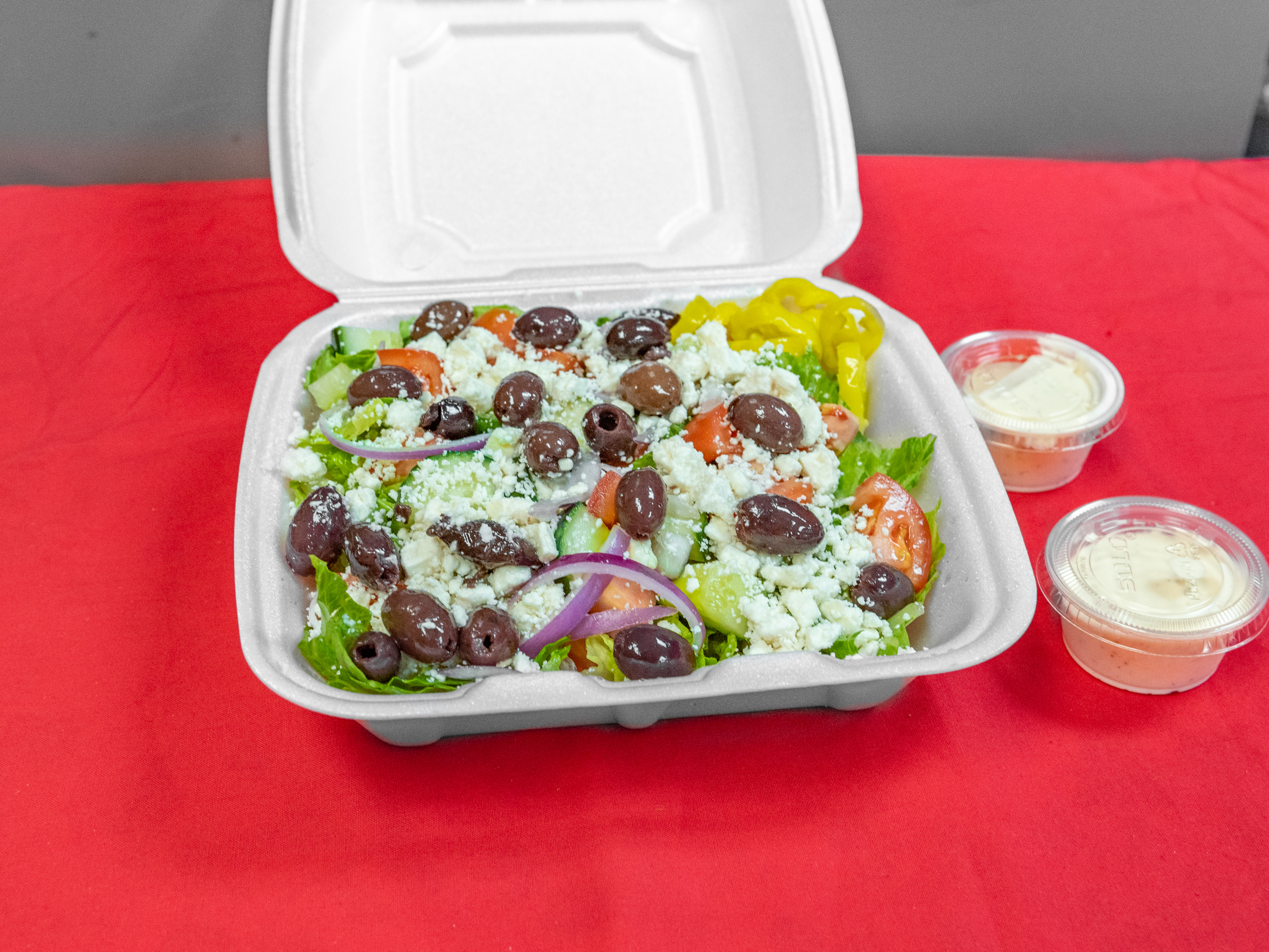 Order Greek Salad food online from Go Go Gyro Grill store, Gahanna on bringmethat.com