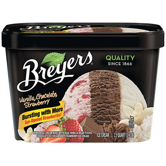 Order Breyer's Ice Cream Vanilla/Chocolate/Strawberry (1.5 Quarts) food online from Cvs store, FARGO on bringmethat.com