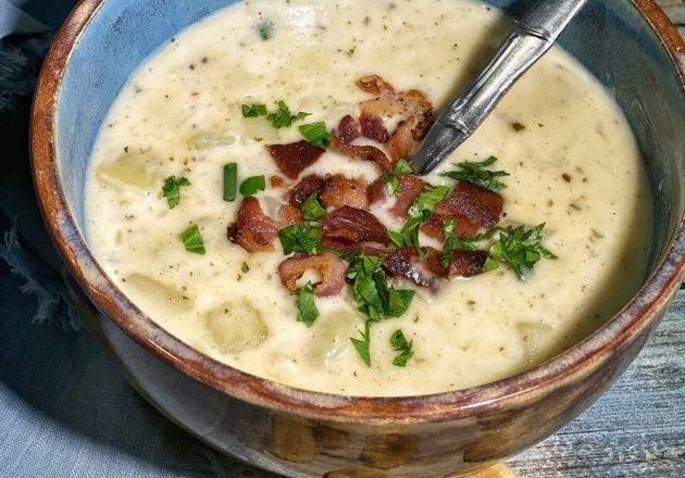 Order New England Clam Chowder Soup food online from Milano Ristorante store, Round Rock on bringmethat.com