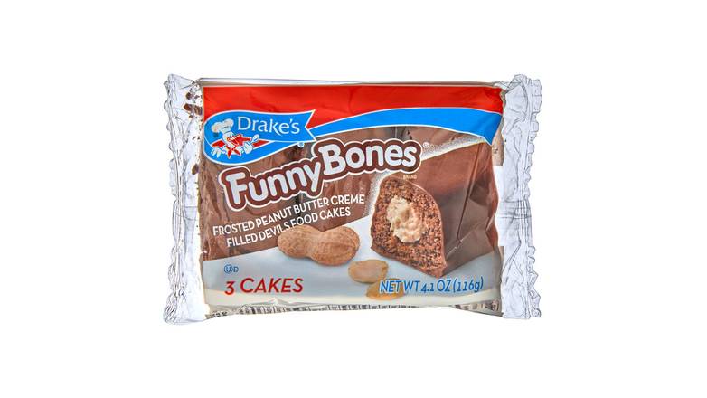 Order Drakes Funny Bones - 3 Ct food online from Trumbull Mobil store, Trumbull on bringmethat.com