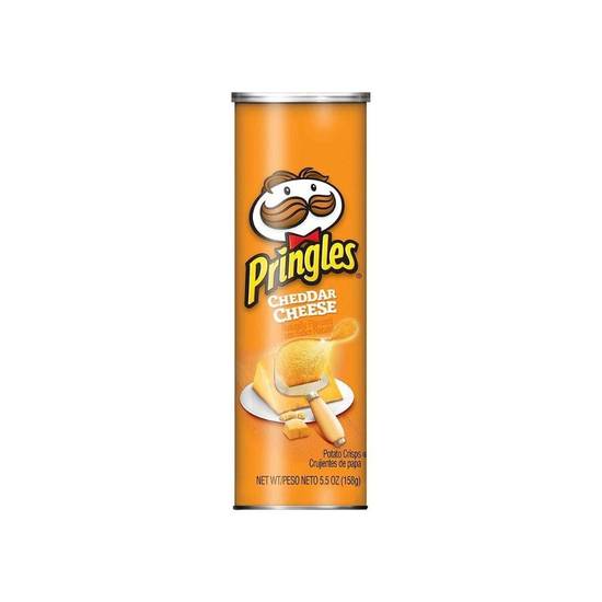 Order Pringles Cheddar Cheese Potato Crisps Chips food online from Deerings Market store, Traverse City on bringmethat.com