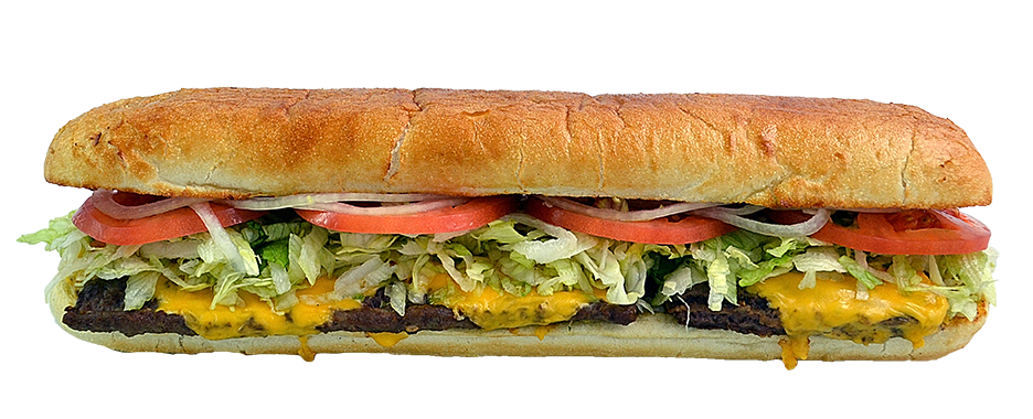 Order 12"Cheeseburger Sub food online from Larrys Giant Subs store, Jacksonville on bringmethat.com