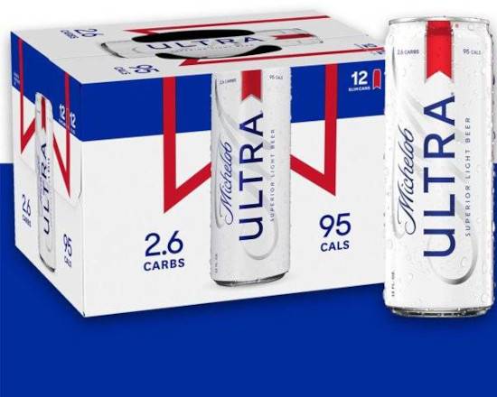 Order Michelob Ultra, 12pk-12oz can beer (4.2% ABV)  food online from 50th Street Liquor, Beer & Wine store, Lubbock on bringmethat.com