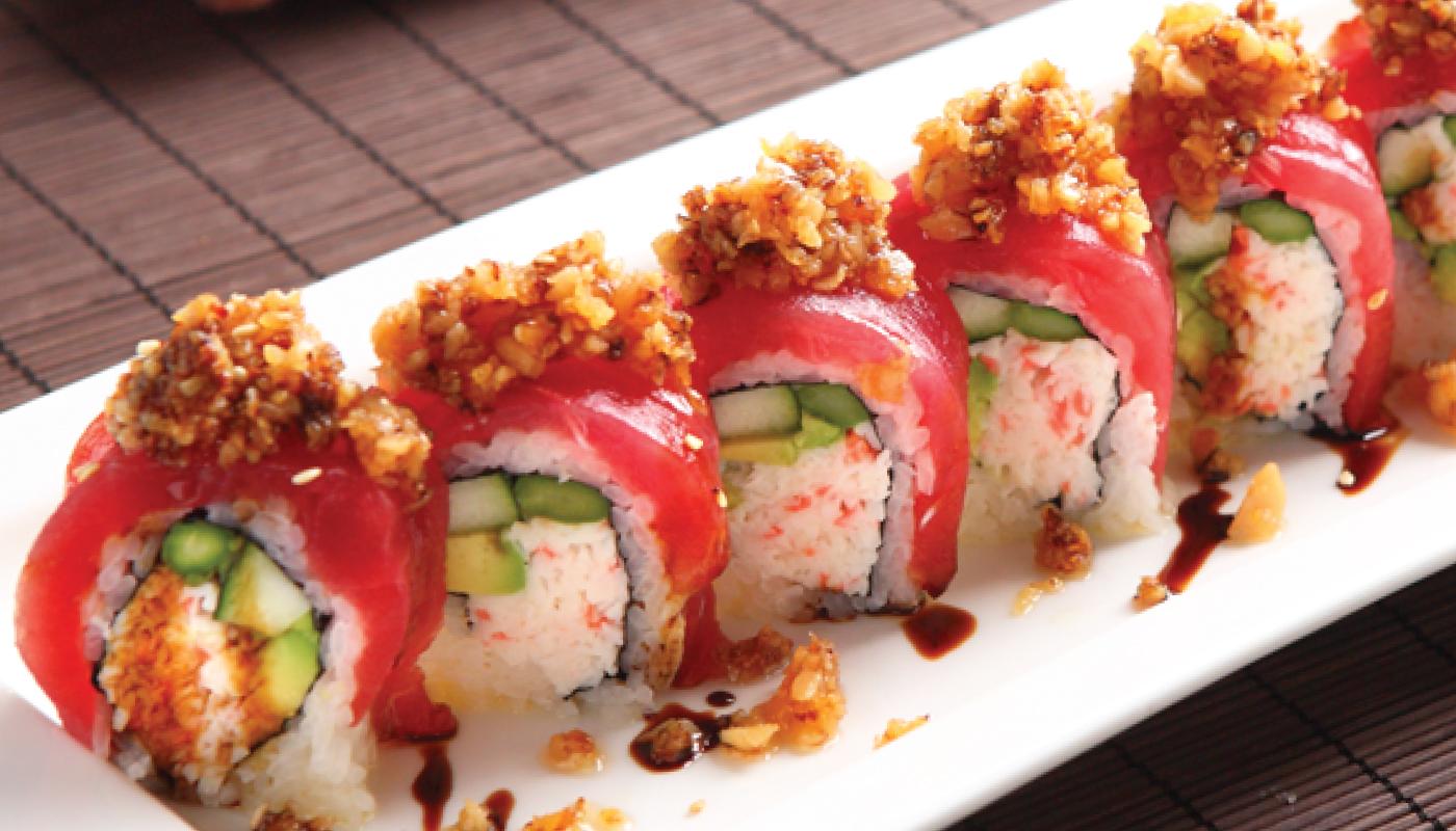 Order Red Dragon Roll food online from California Rock'n Sushi store, Los Angeles on bringmethat.com