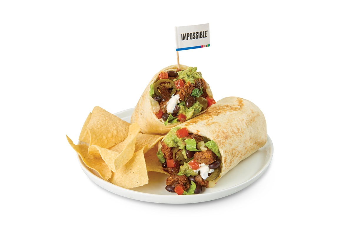 Order Fuego Impossible™ Burrito food online from Baja Fresh store, Las Vegas on bringmethat.com