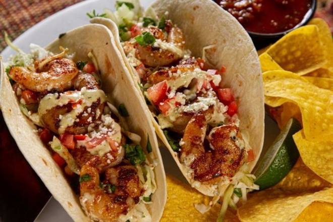 Order Shrimp Street Tacos food online from Beef 'O' Brady's store, Jefferson on bringmethat.com