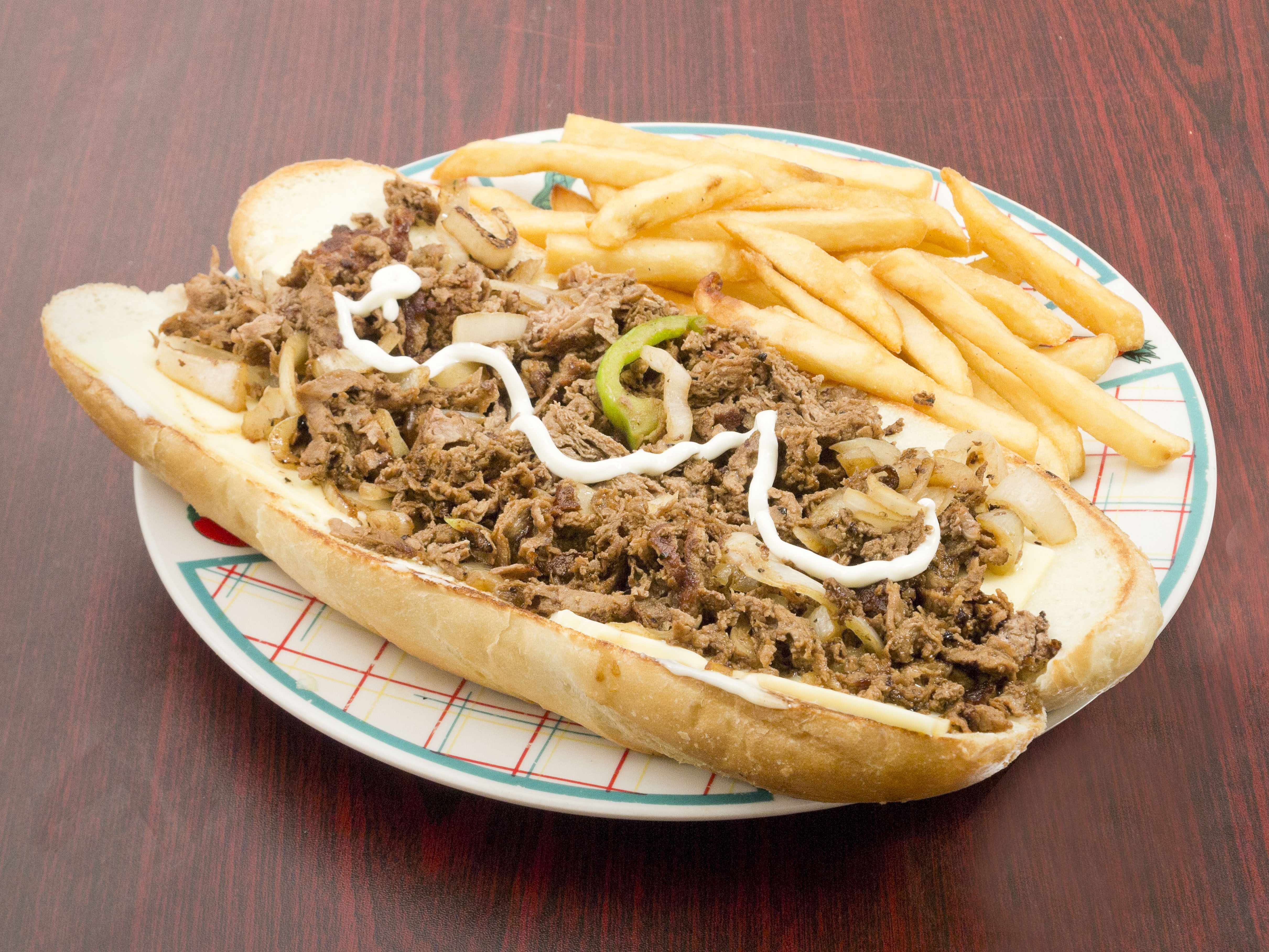Order 3. Philly Cheese Steak Sandwich food online from Sam's Southern Eatery - Bossier Mall store, Bossier City on bringmethat.com