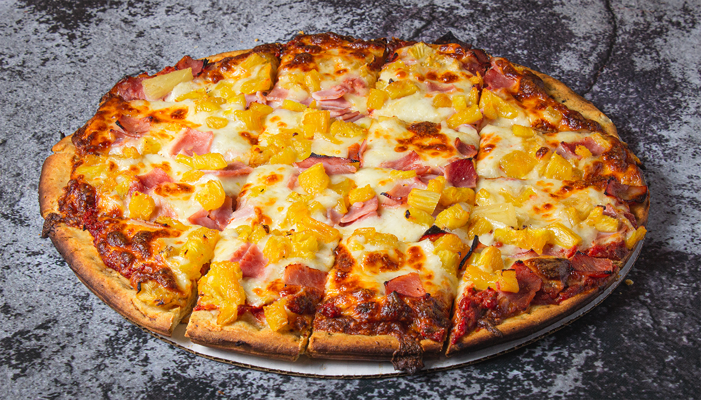 Order Thin Hawaiian Small Pizza food online from Angelo's Stuffed Pizza store, Chicago on bringmethat.com