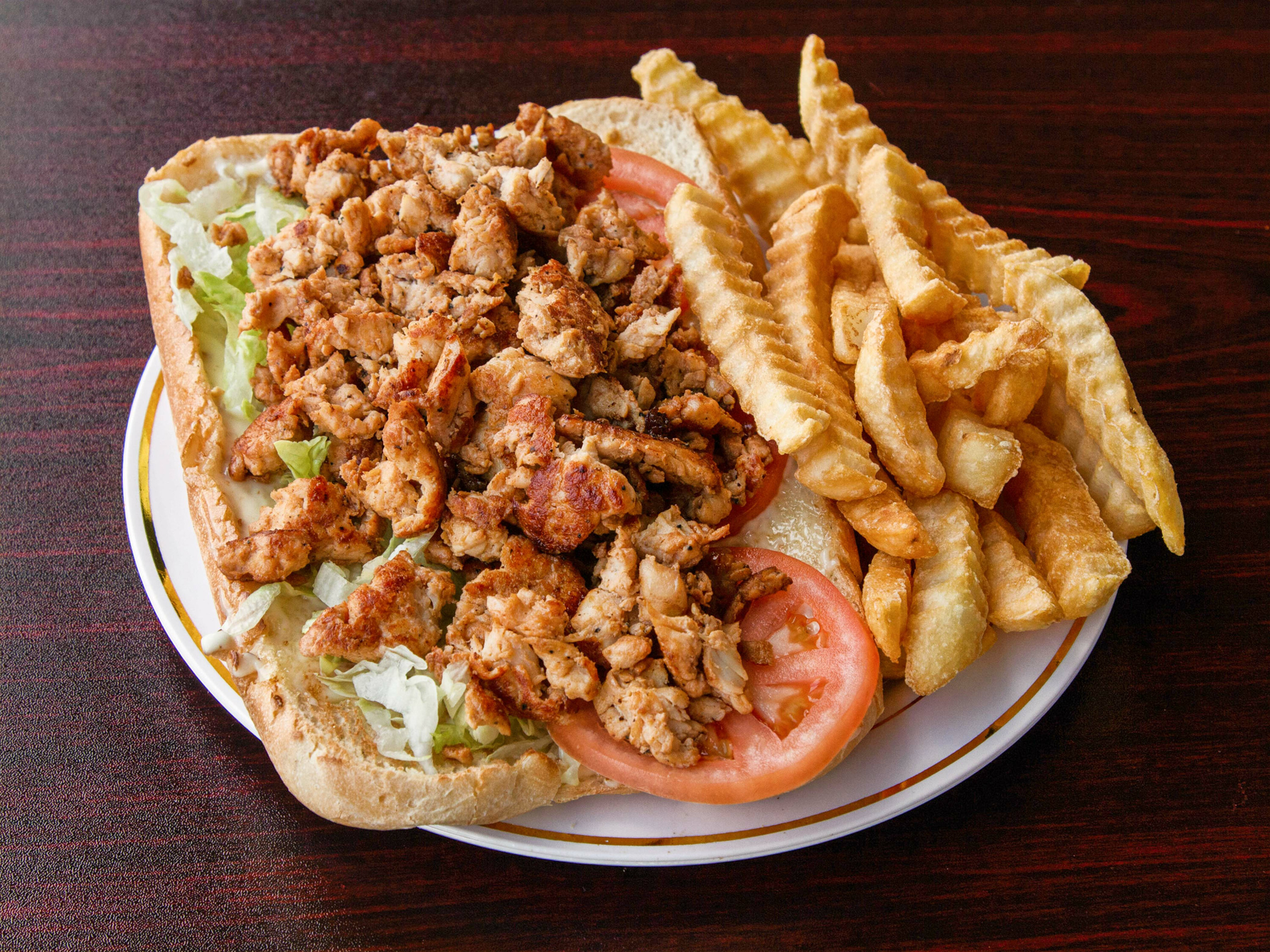 Order Grilled Chicken Sub food online from America Best Wings store, Richmond on bringmethat.com