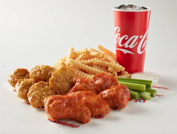 Order Boneless Wings Meal (Fries & Drink) food online from American Deli store, Atlanta on bringmethat.com