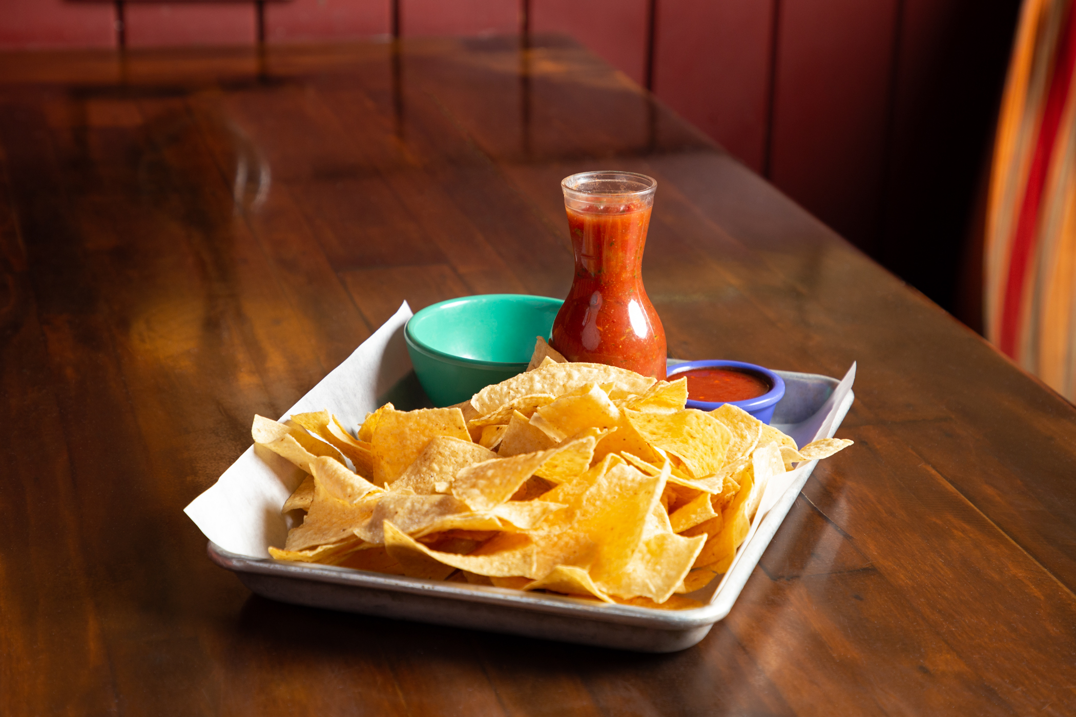 Order Large Bag of Chips ＆ a Pint of House-Made Salsa food online from Patricio Mexican Pizzas store, Tempe on bringmethat.com