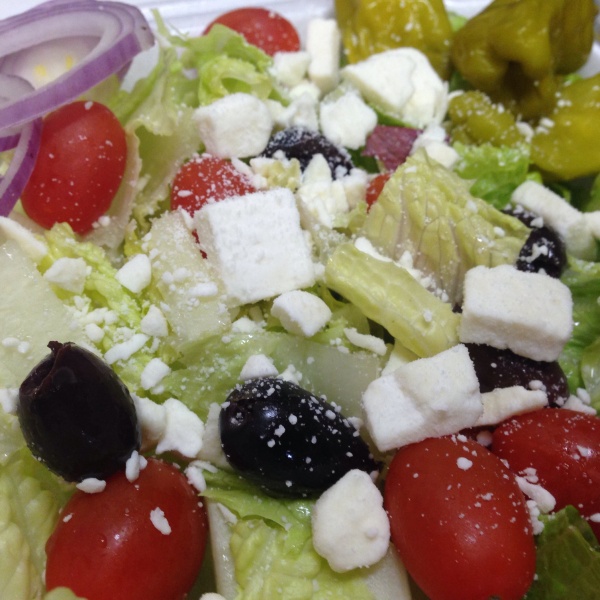 Order Greek Salad food online from Dalia's Pizza store, Upland on bringmethat.com