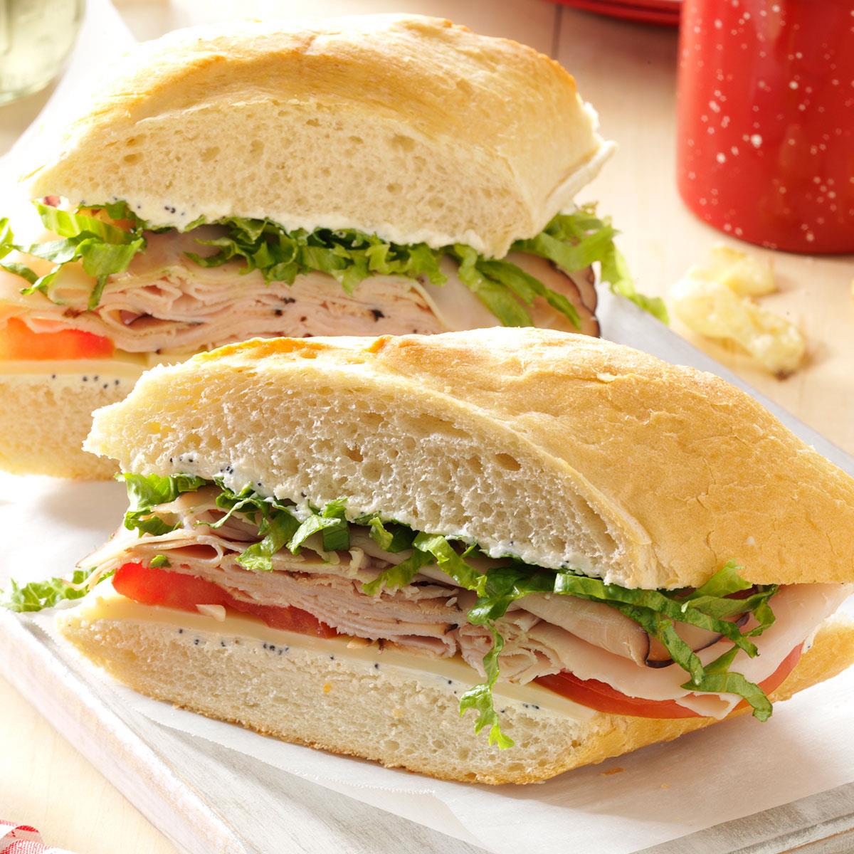 Order Oven Gold Turkey & Cheese Sandwich  food online from Shebamz Grill store, Albany on bringmethat.com