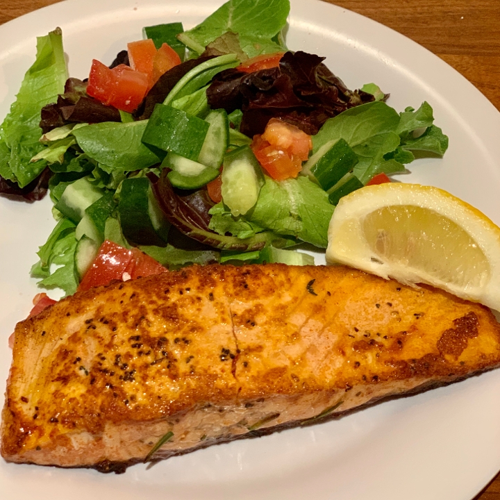 Order Roasted salmon and 1 side food online from Poulette rotisserie chicken store, New York on bringmethat.com