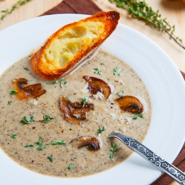 Order Mushroom Brie Soup food online from Picasso Deli store, Novi on bringmethat.com
