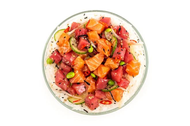Order Poke Bowl - Regular (2 Proteins) food online from Pokeworks store, Knoxville on bringmethat.com